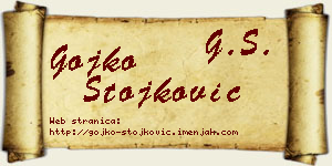 Gojko Stojković vizit kartica